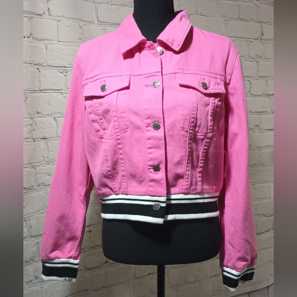 Long Sleeve JeanJacket CottonCandyPink
